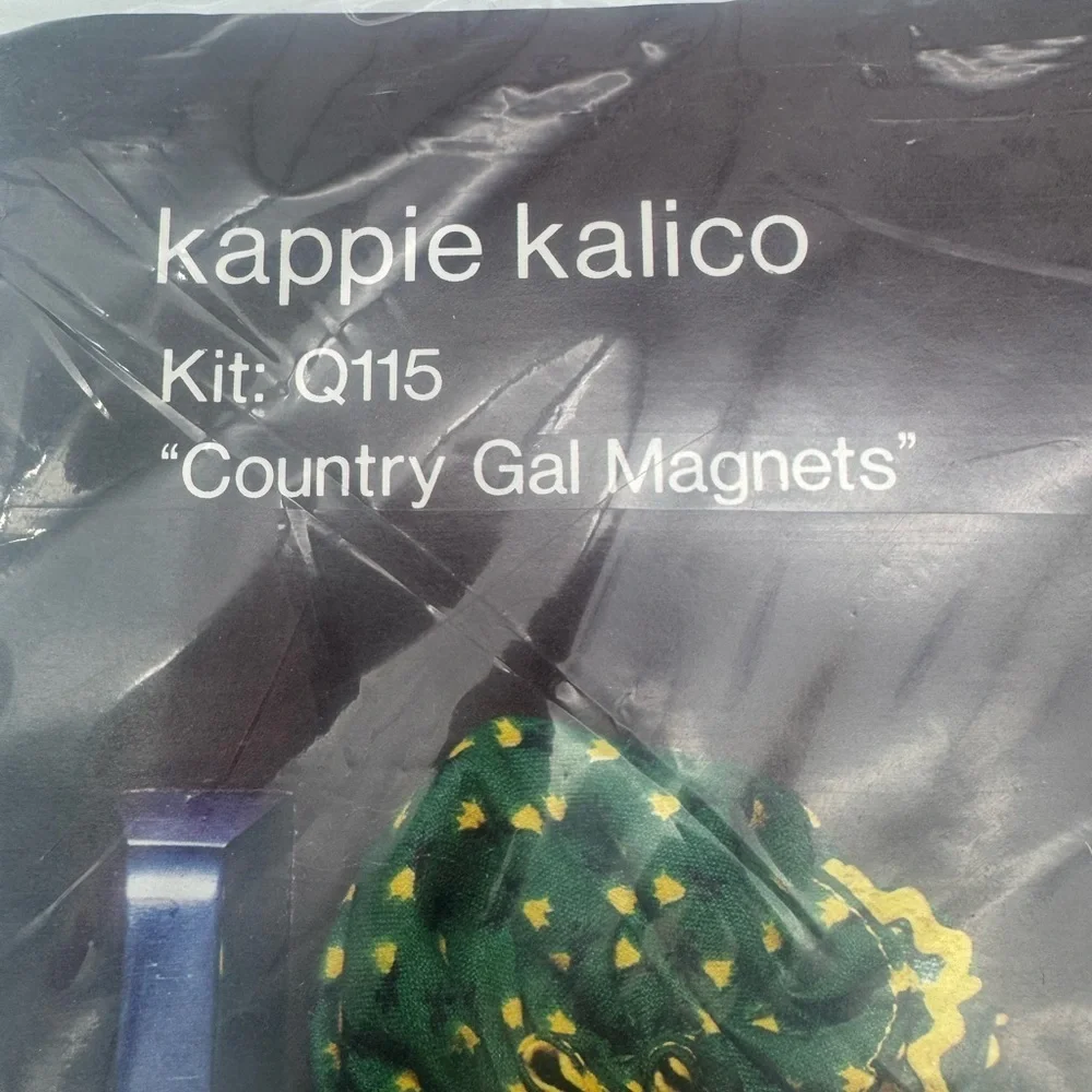 Vintage Craft kits kappie kalico Magnets Great Shapes Plushcraft Ornaments